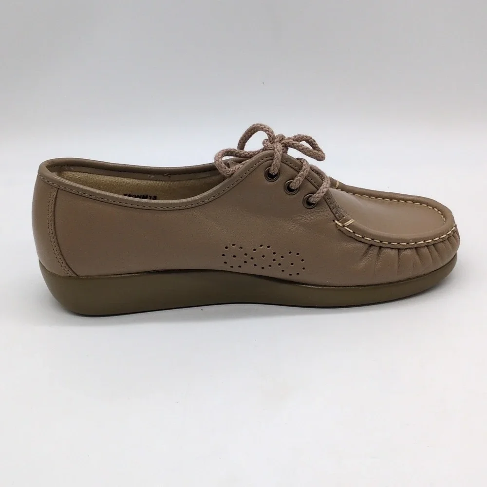 Naturalizer Shoes Womens Beige 8 Leather Oxfords Handsewn Walking Comfort